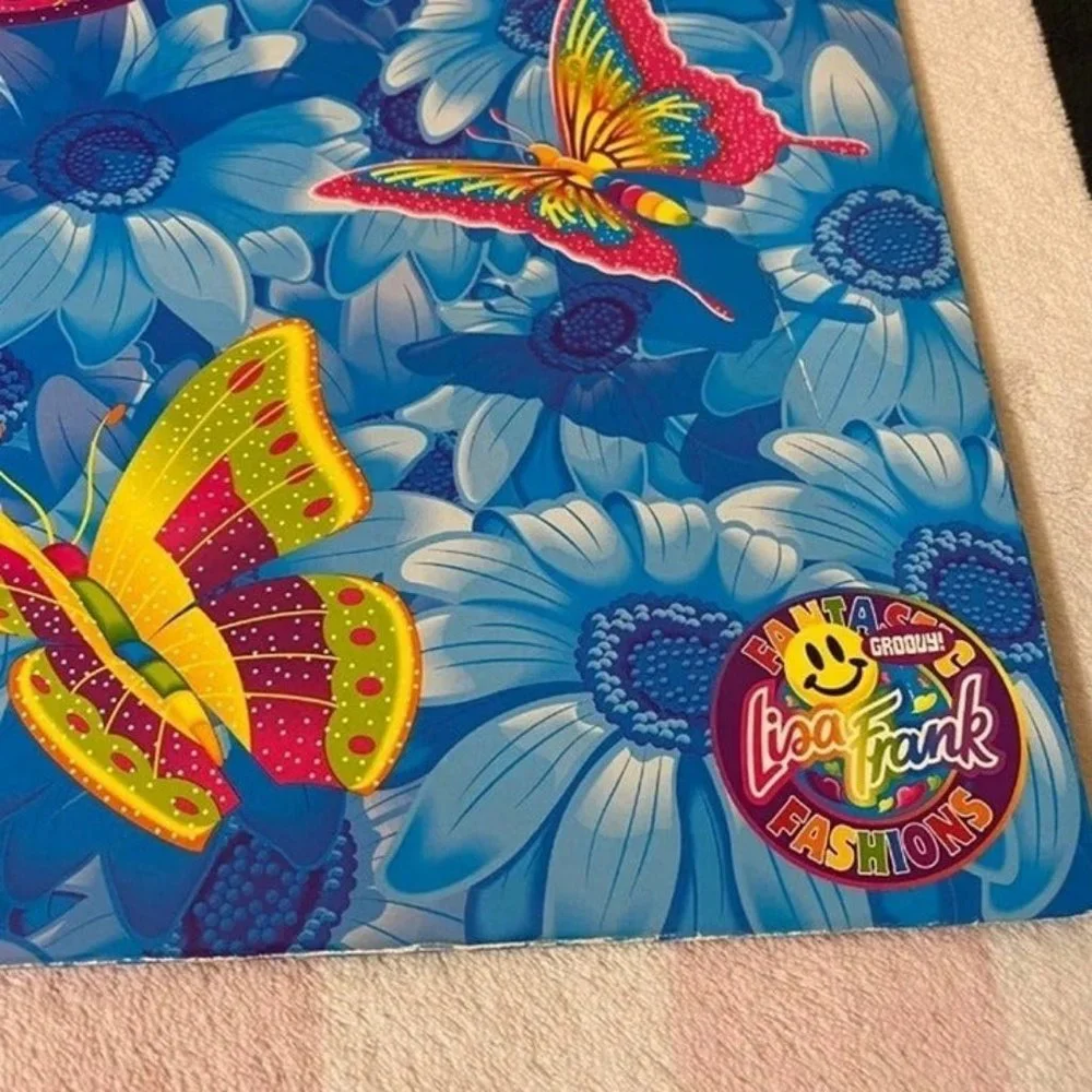 Vintage Lisa Frank Butterflies Flowers Fantastic Fashions Groovy Folder